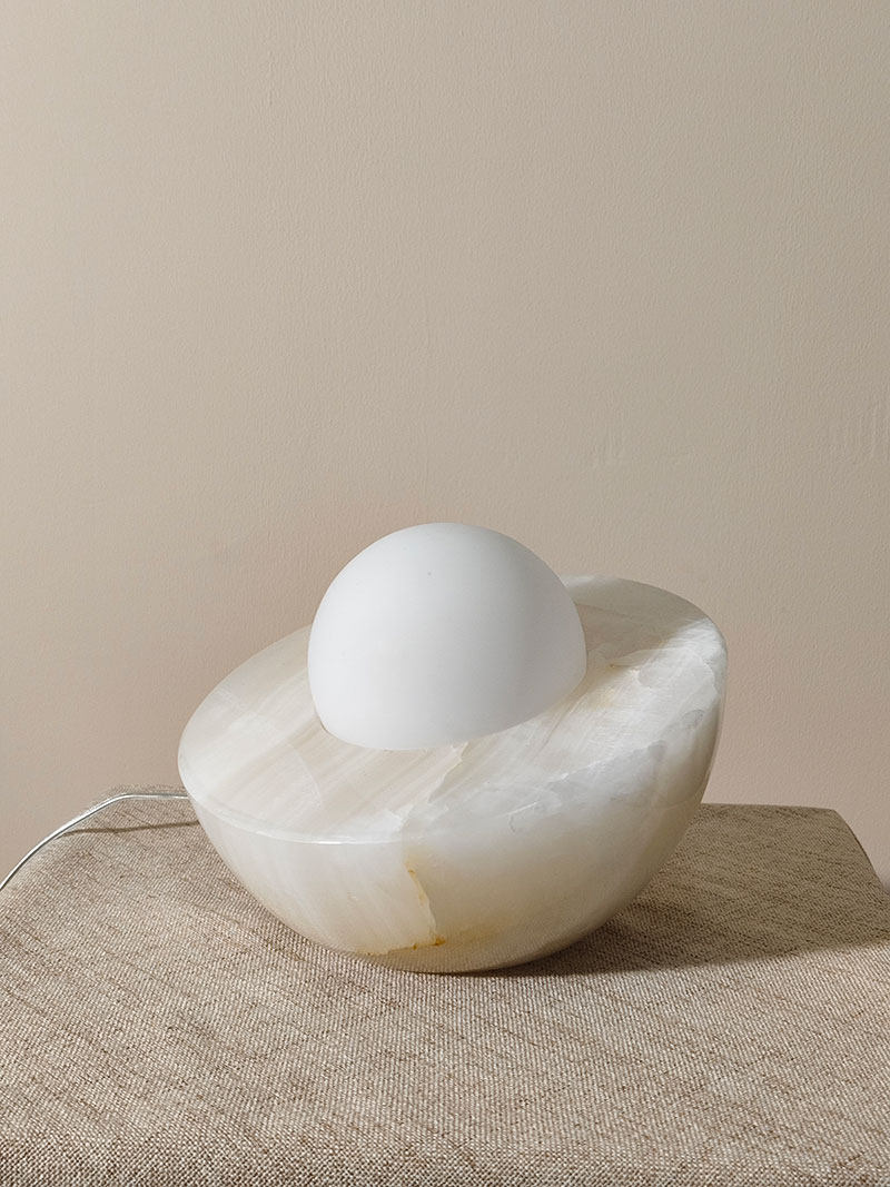 Fryle Jade Minimalist Halo Table Lamp-Neutral Decor