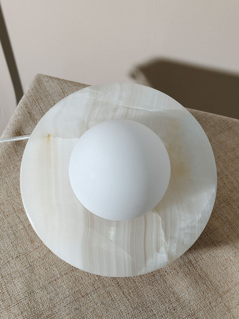 Fryle Jade Minimalist Halo Table Lamp-Neutral Decor