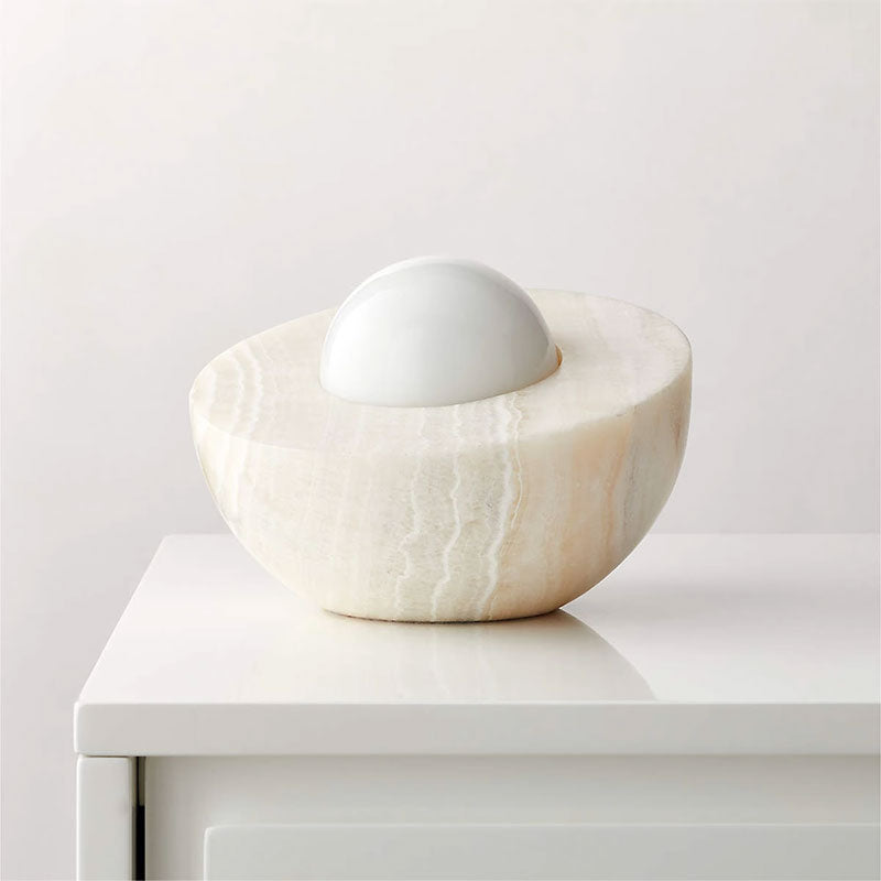 Fryle Jade Minimalist Halo Table Lamp-Neutral Decor