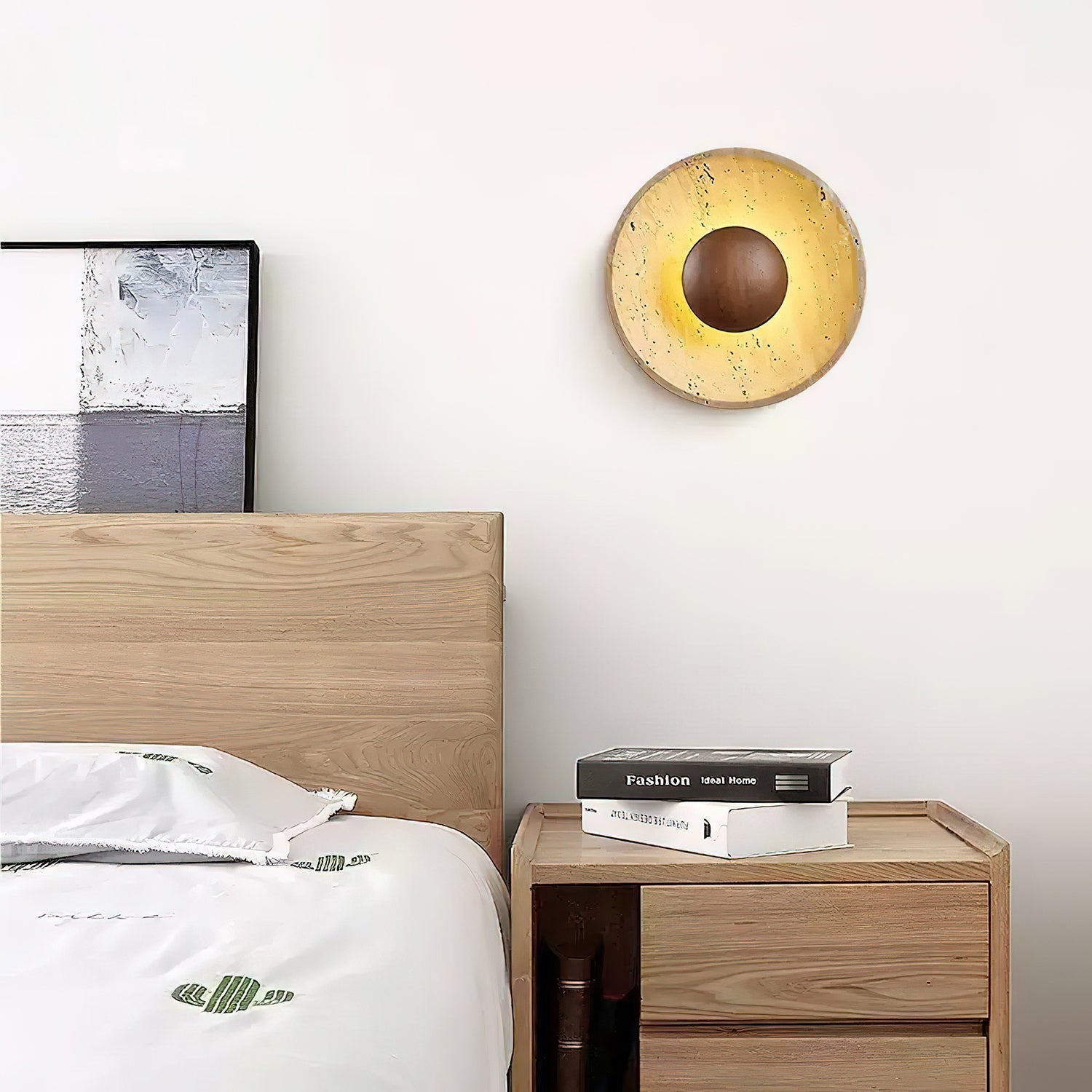 Eshlen Minimalist Travertine Wall Light-Neutral Decor