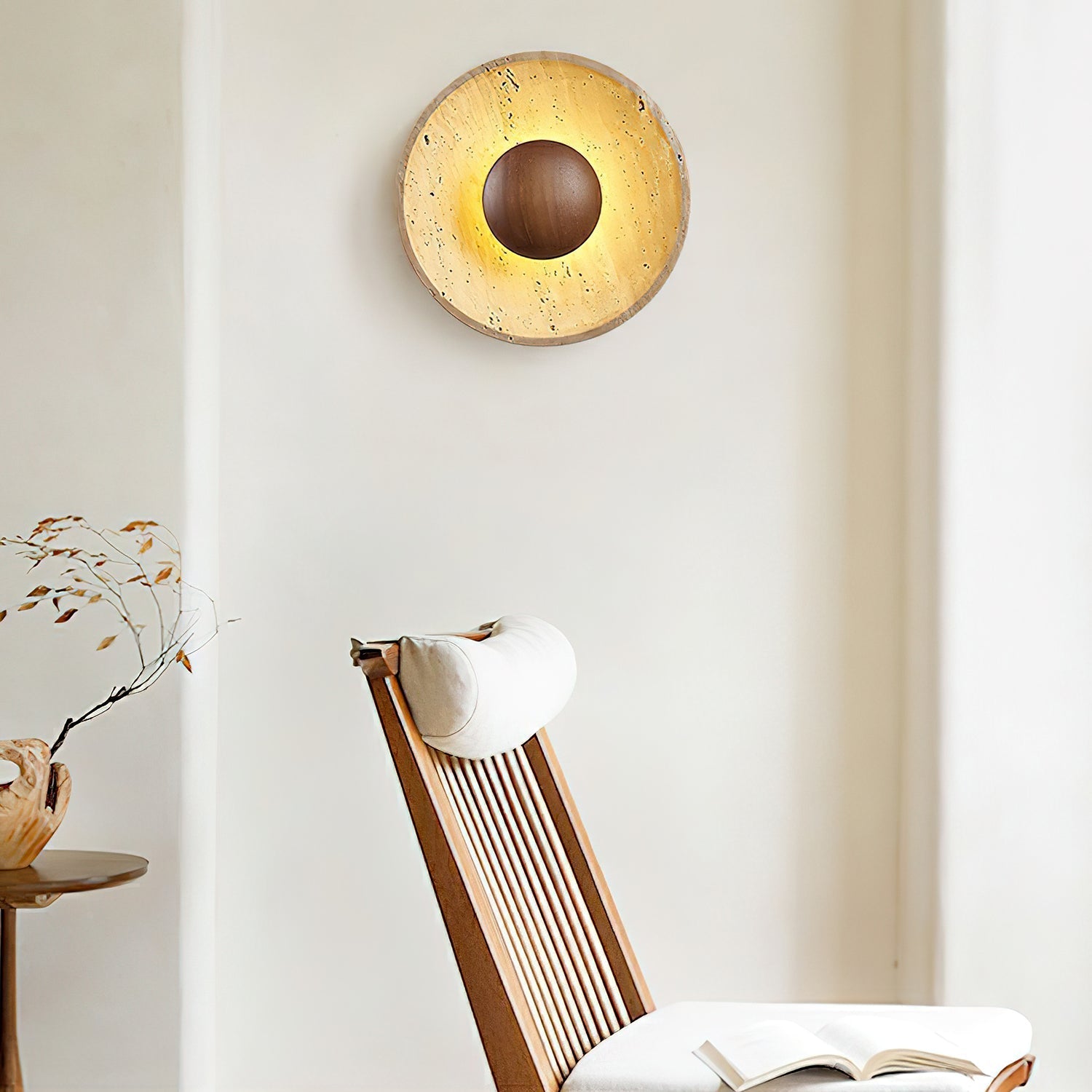 Eshlen Minimalist Travertine Wall Light-Neutral Decor