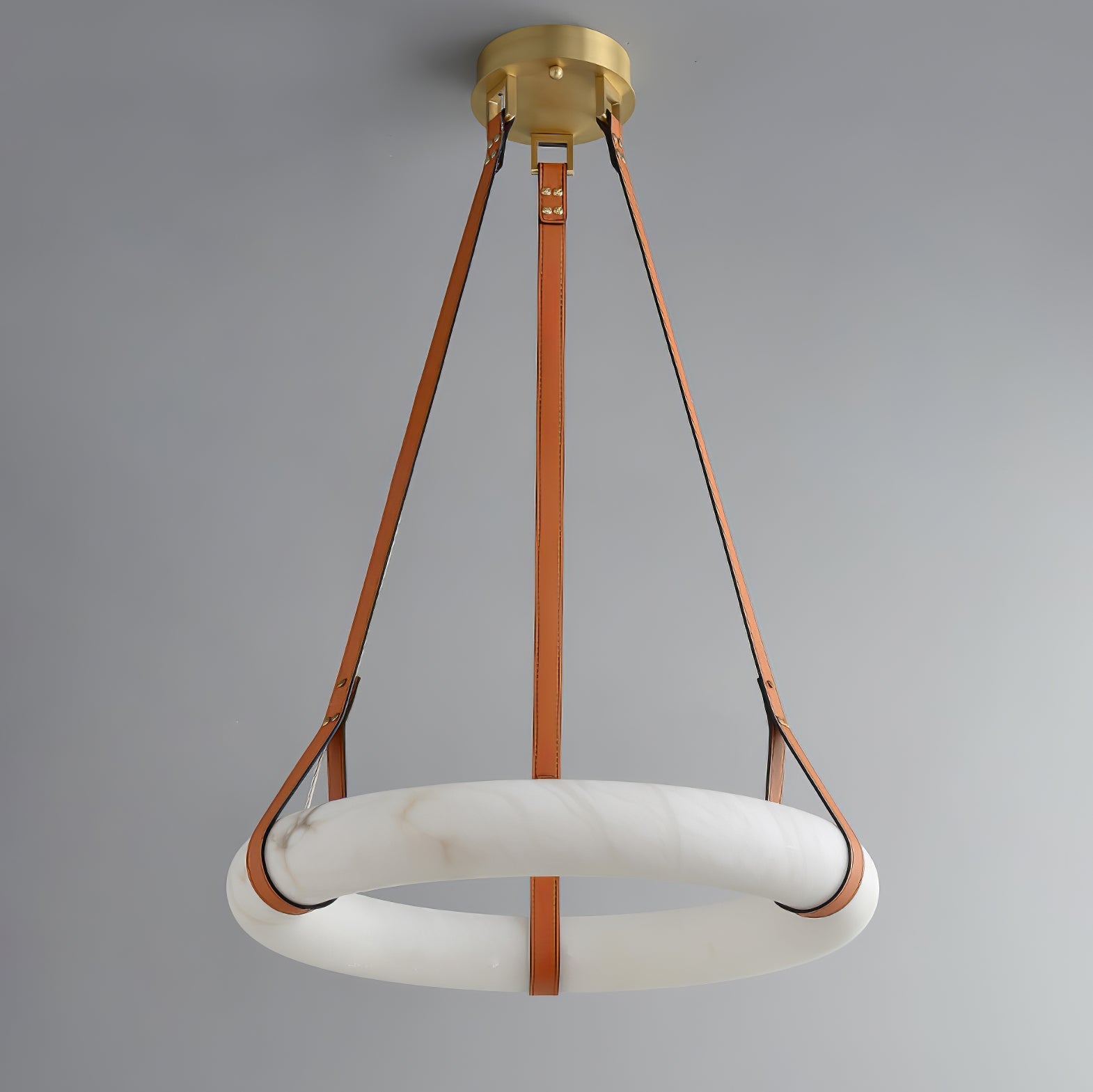 Erzorila Circular Alabaster Pendant Light-Neutral Decor