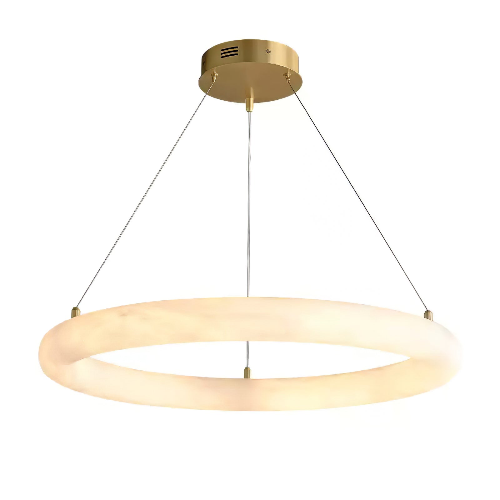 Erzorila Circular Alabaster Pendant Light-Neutral Decor