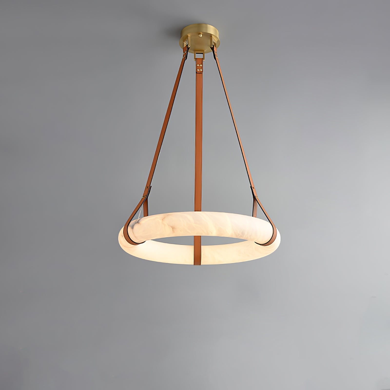 Erzorila Circular Alabaster Pendant Light-Neutral Decor