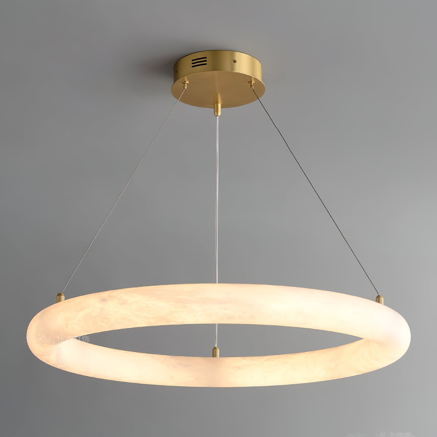 Erzorila Circular Alabaster Pendant Light-Neutral Decor