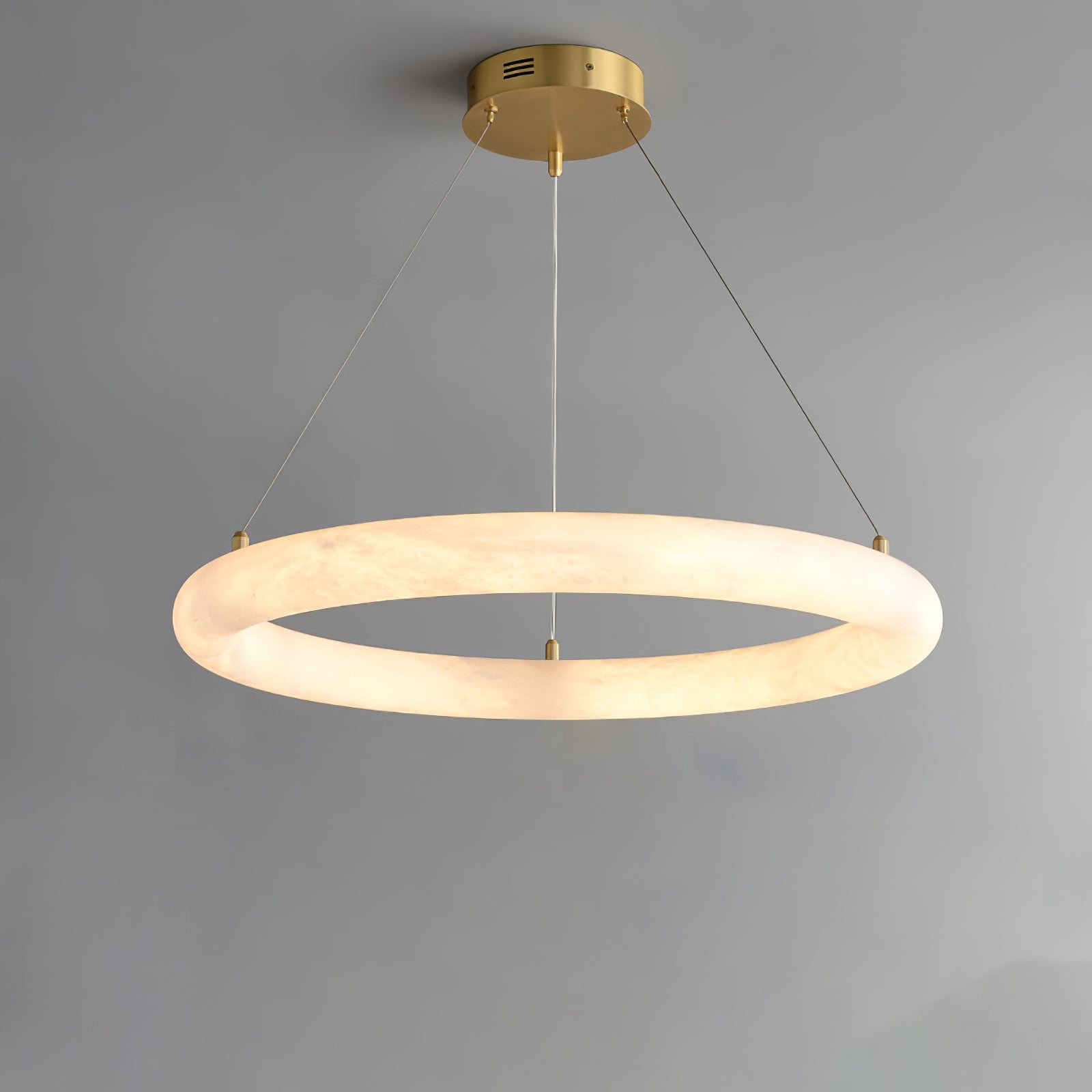 Erzorila Circular Alabaster Pendant Light-Neutral Decor