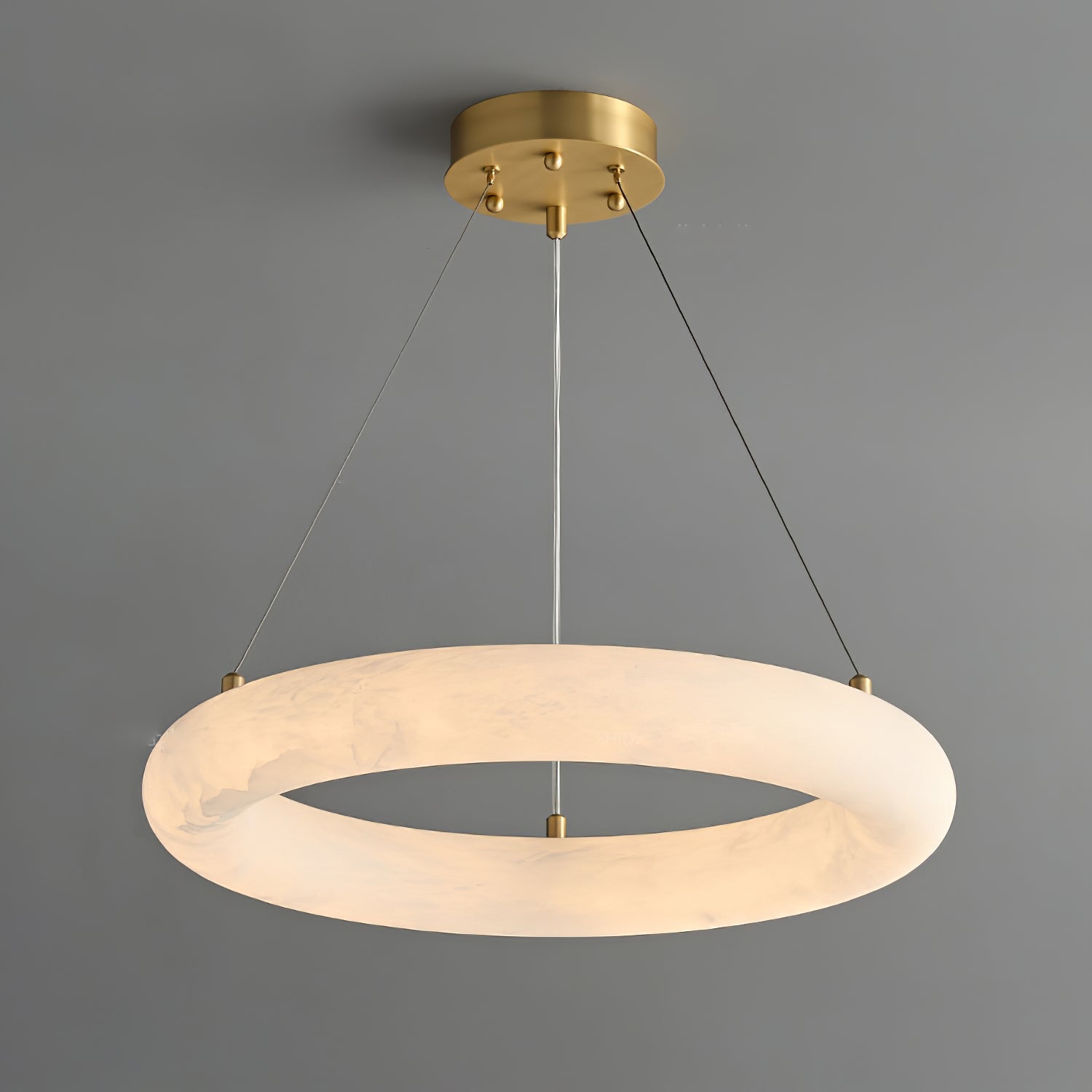 Erzorila Circular Alabaster Pendant Light-Neutral Decor