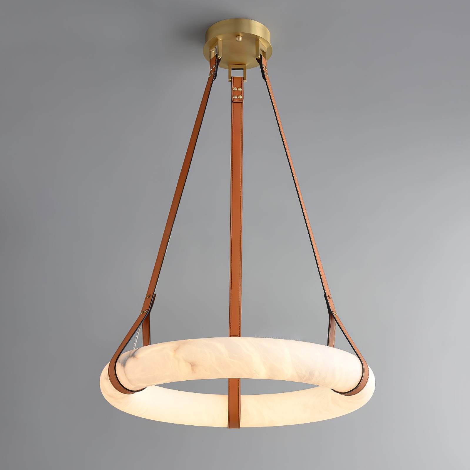 Erzorila Circular Alabaster Pendant Light-Neutral Decor