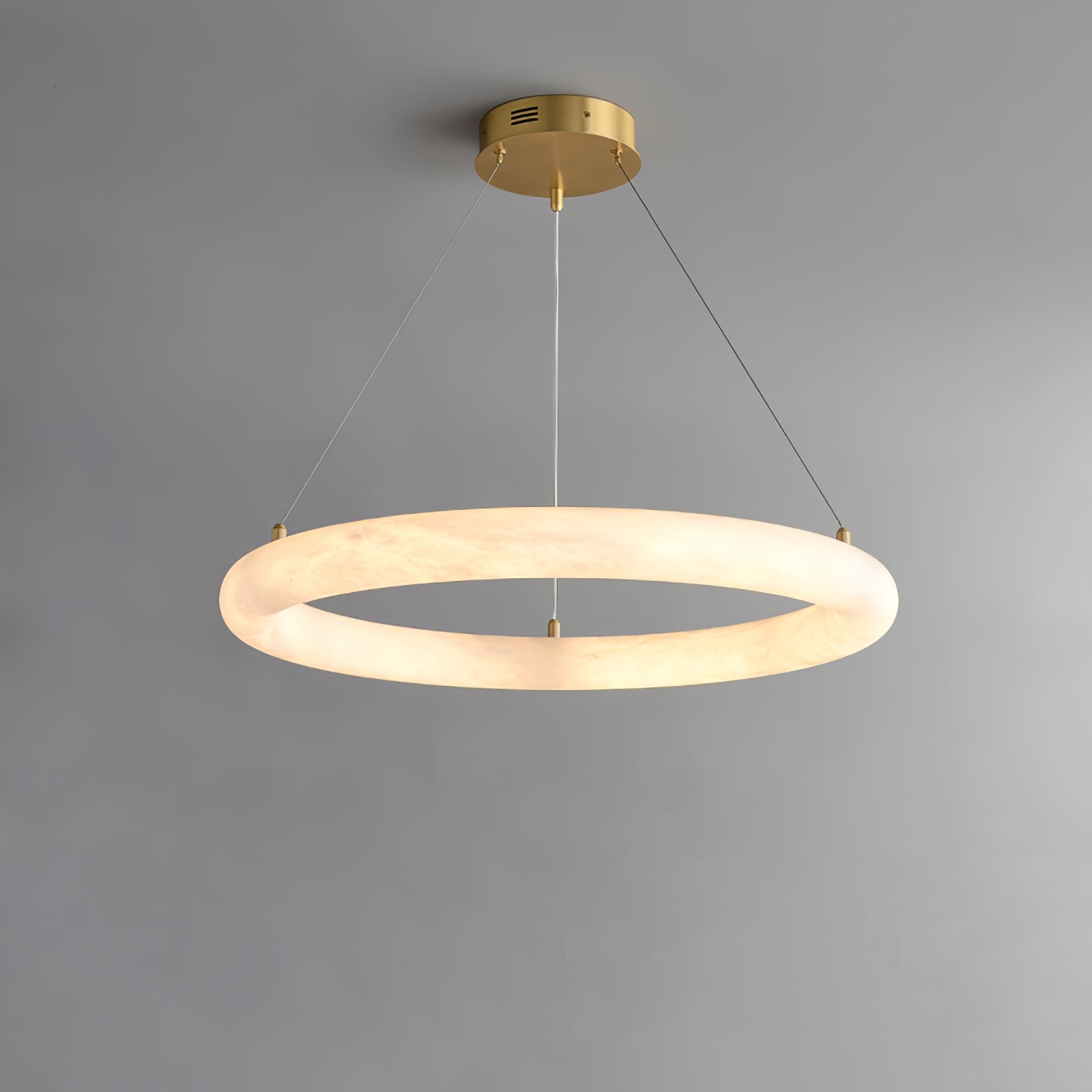 Erzorila Circular Alabaster Pendant Light-Neutral Decor