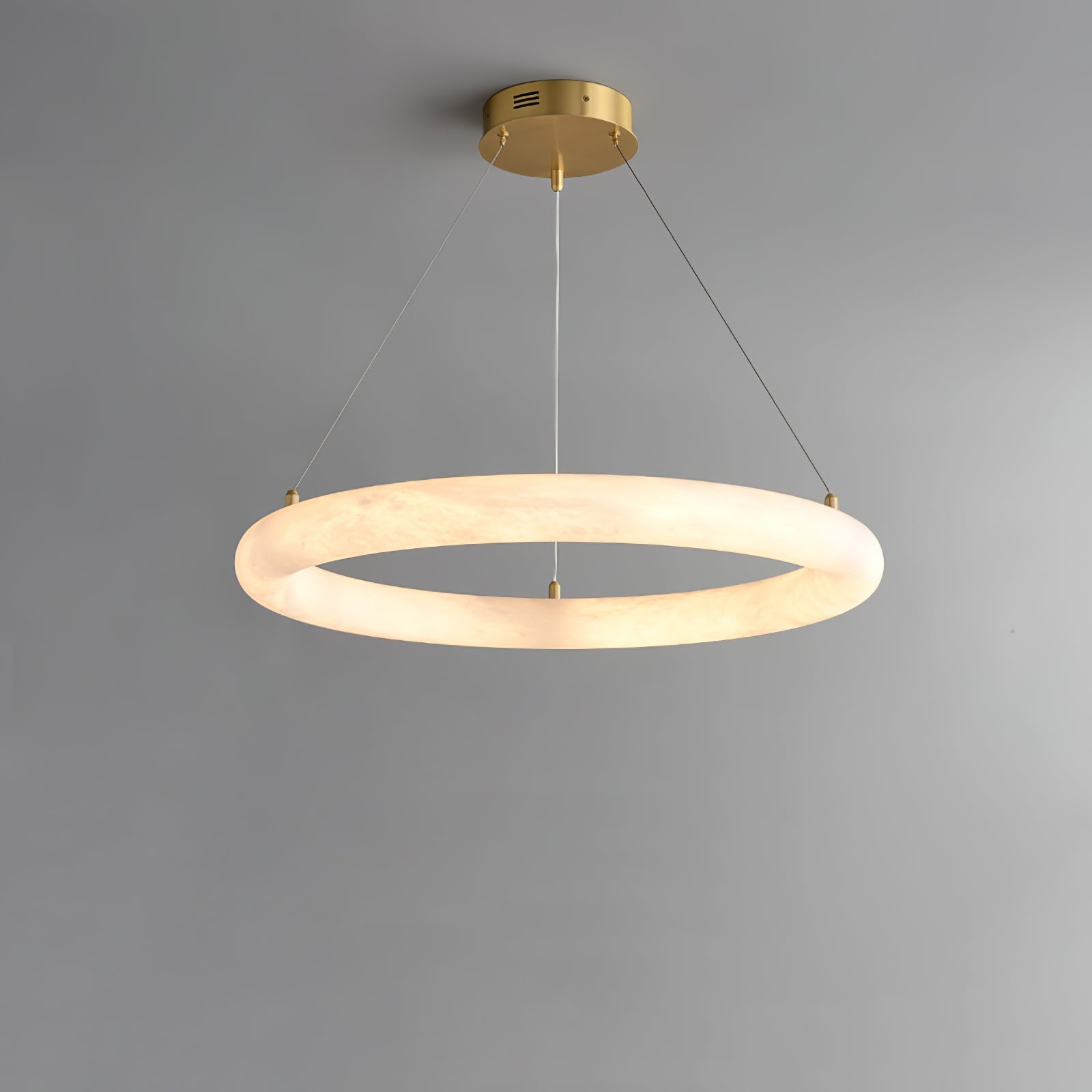 Erzorila Circular Alabaster Pendant Light-Neutral Decor