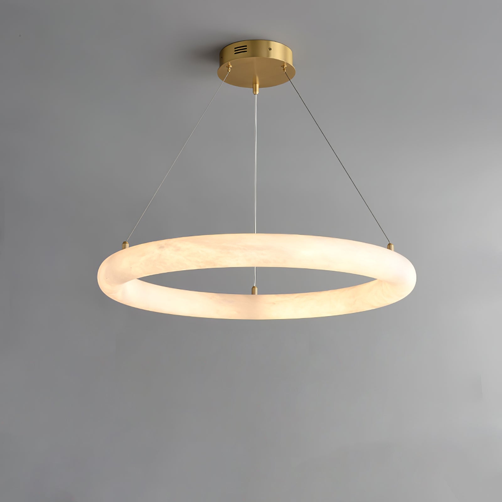 Erzorila Circular Alabaster Pendant Light-Neutral Decor