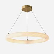 Erzorila Circular Alabaster Pendant Light-Neutral Decor