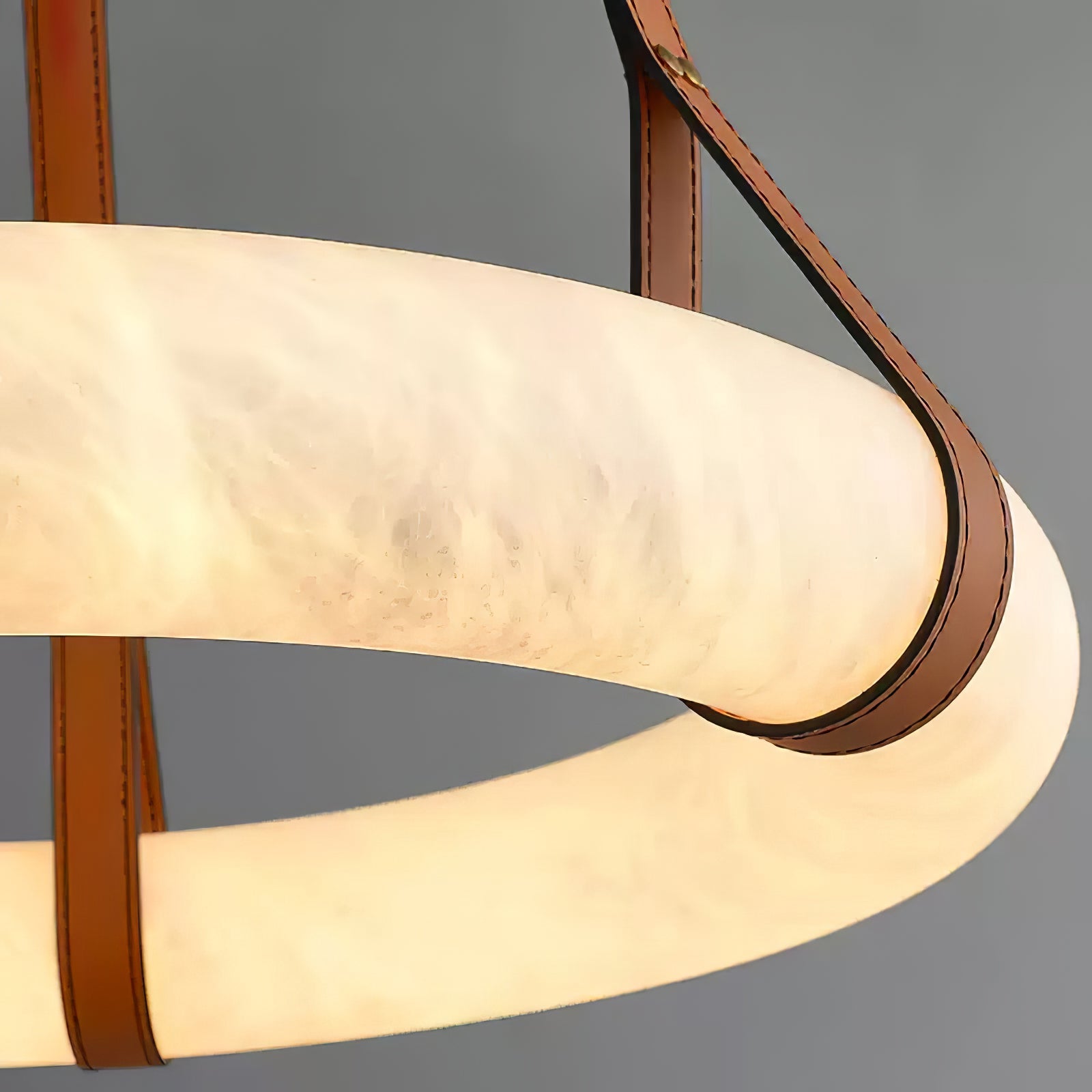 Erzorila Circular Alabaster Pendant Light-Neutral Decor