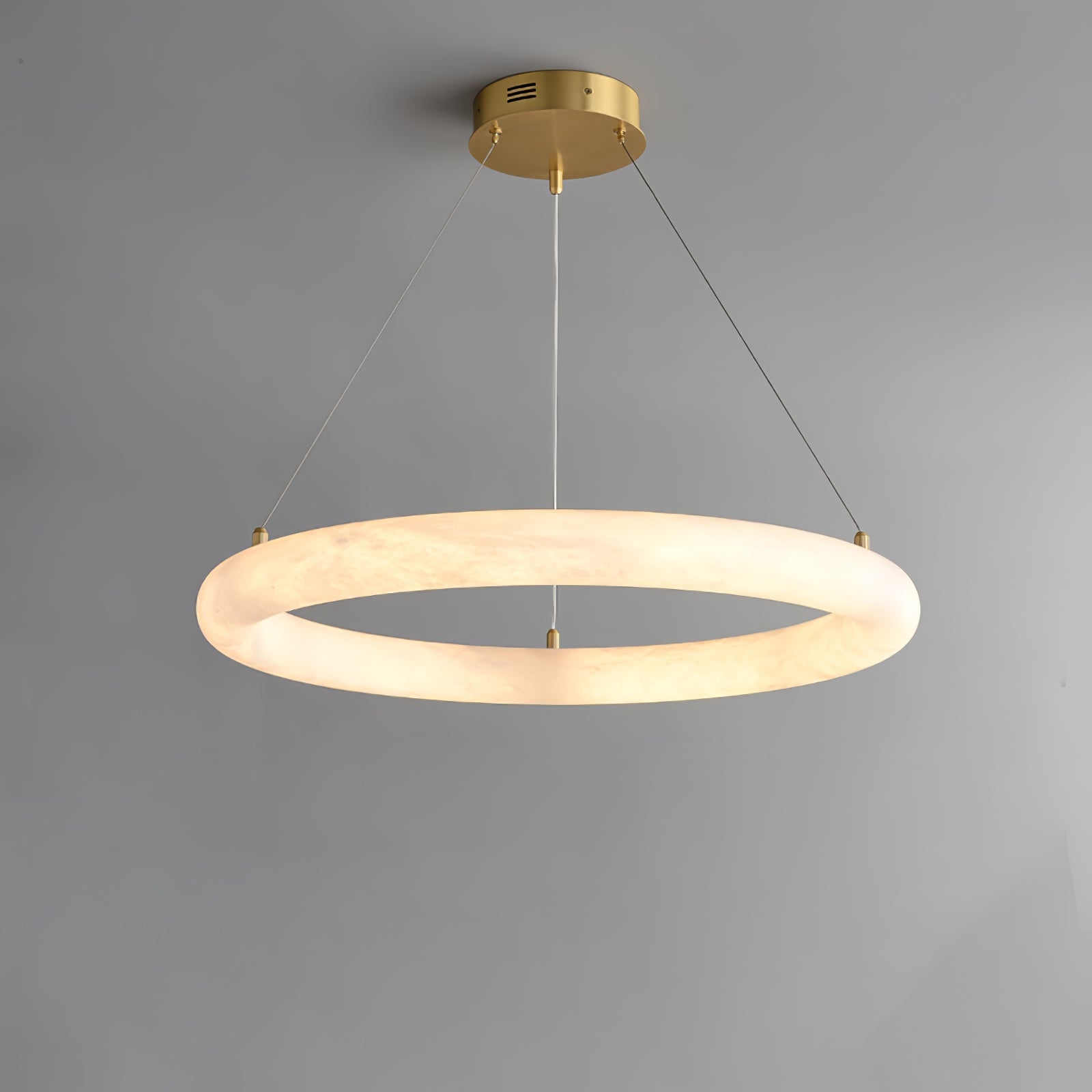 Erzorila Circular Alabaster Pendant Light-Neutral Decor
