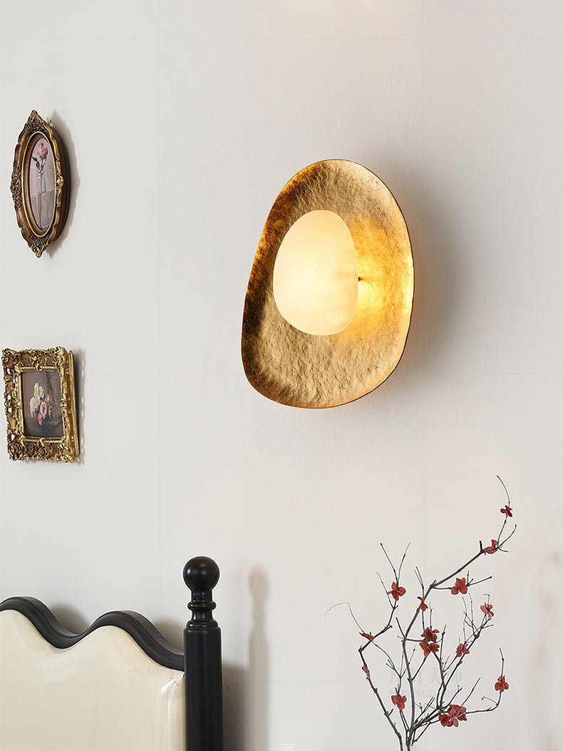 Haloform Aurea Alabaster Wall Lamp-Neutral Decor