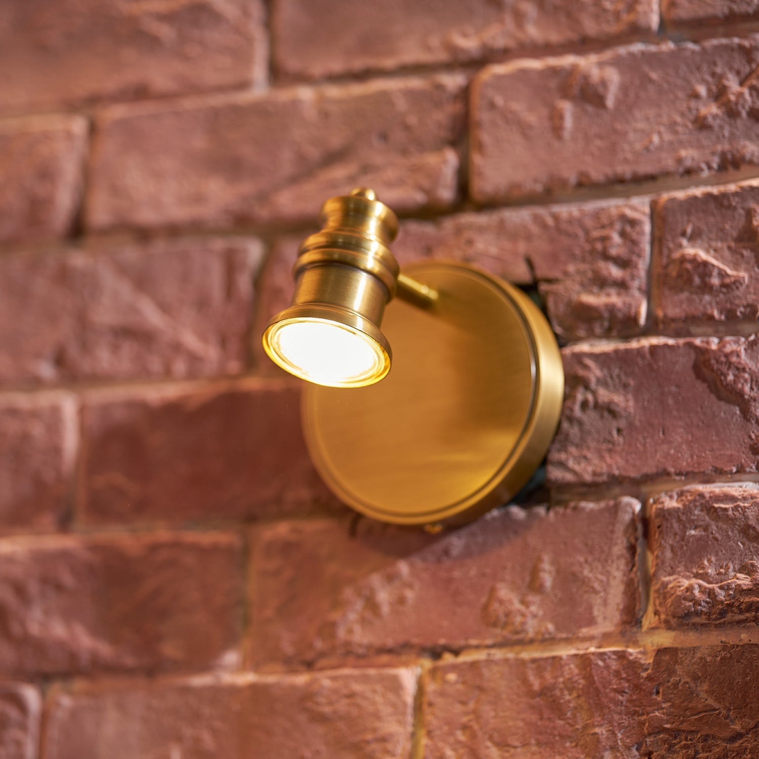 The two-head Halophane lamp shown in a transitional style bathroom.