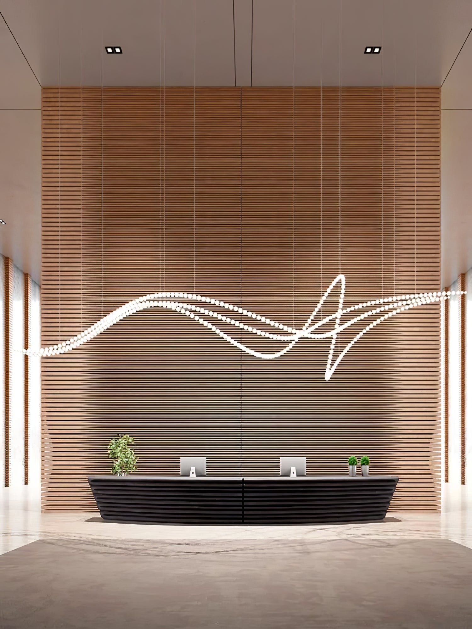 PearlCascade Glass Bead Chandelier-Neutral Decor