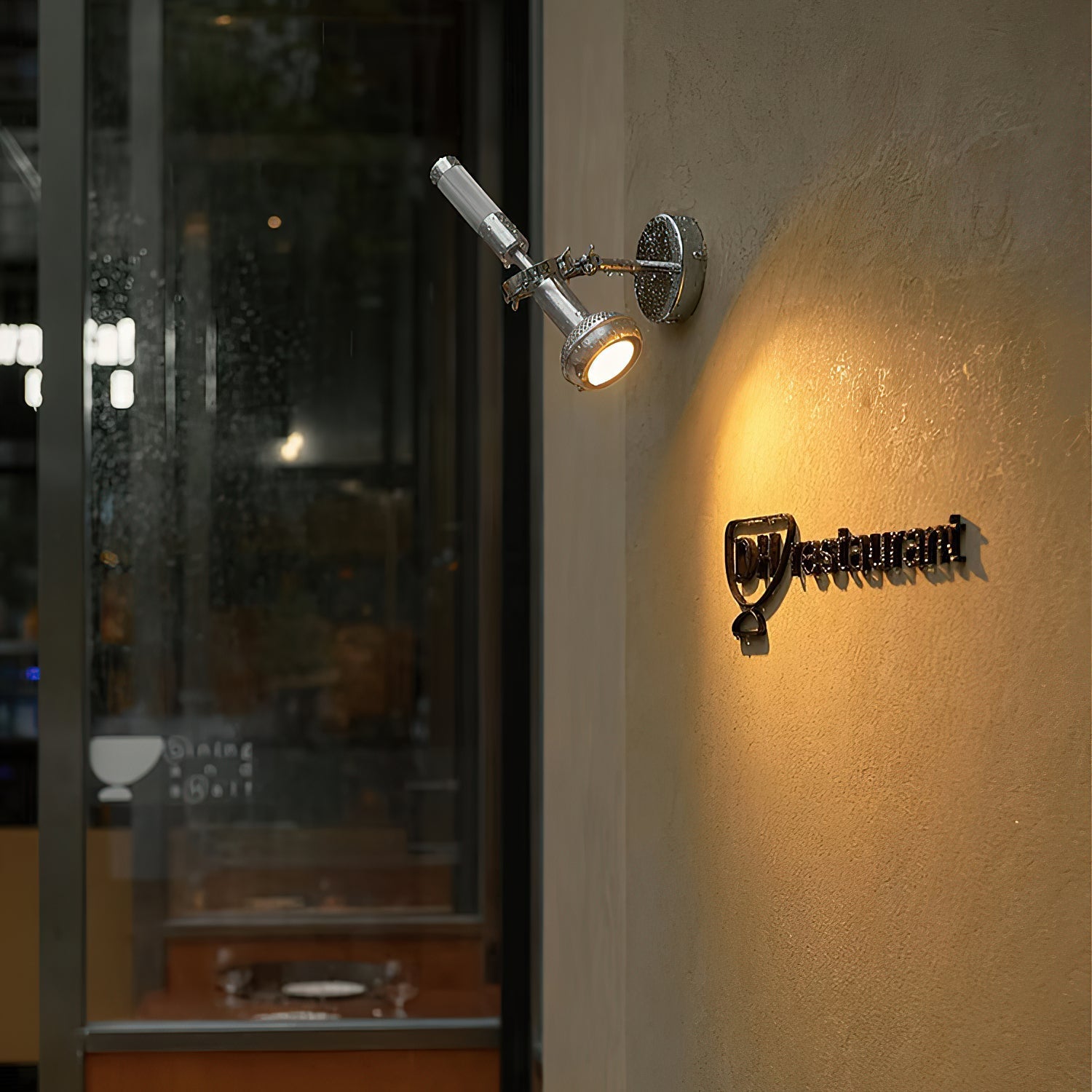 Close-up of the Halva Wall Lamp's adjustable goose-neck.