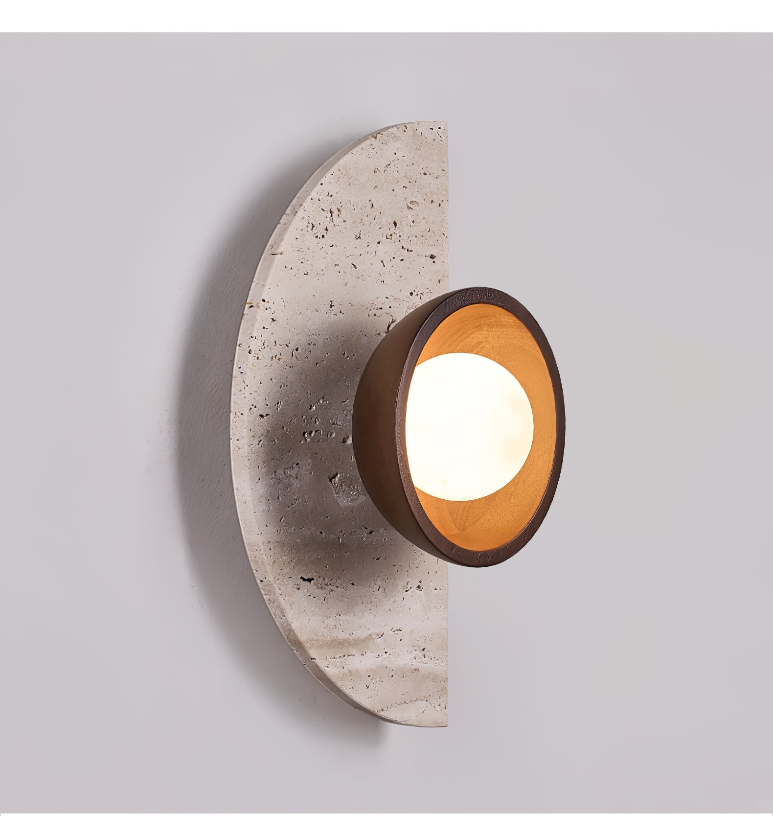 Mylaean Geometric Travertine Wall Light-Neutral Decor