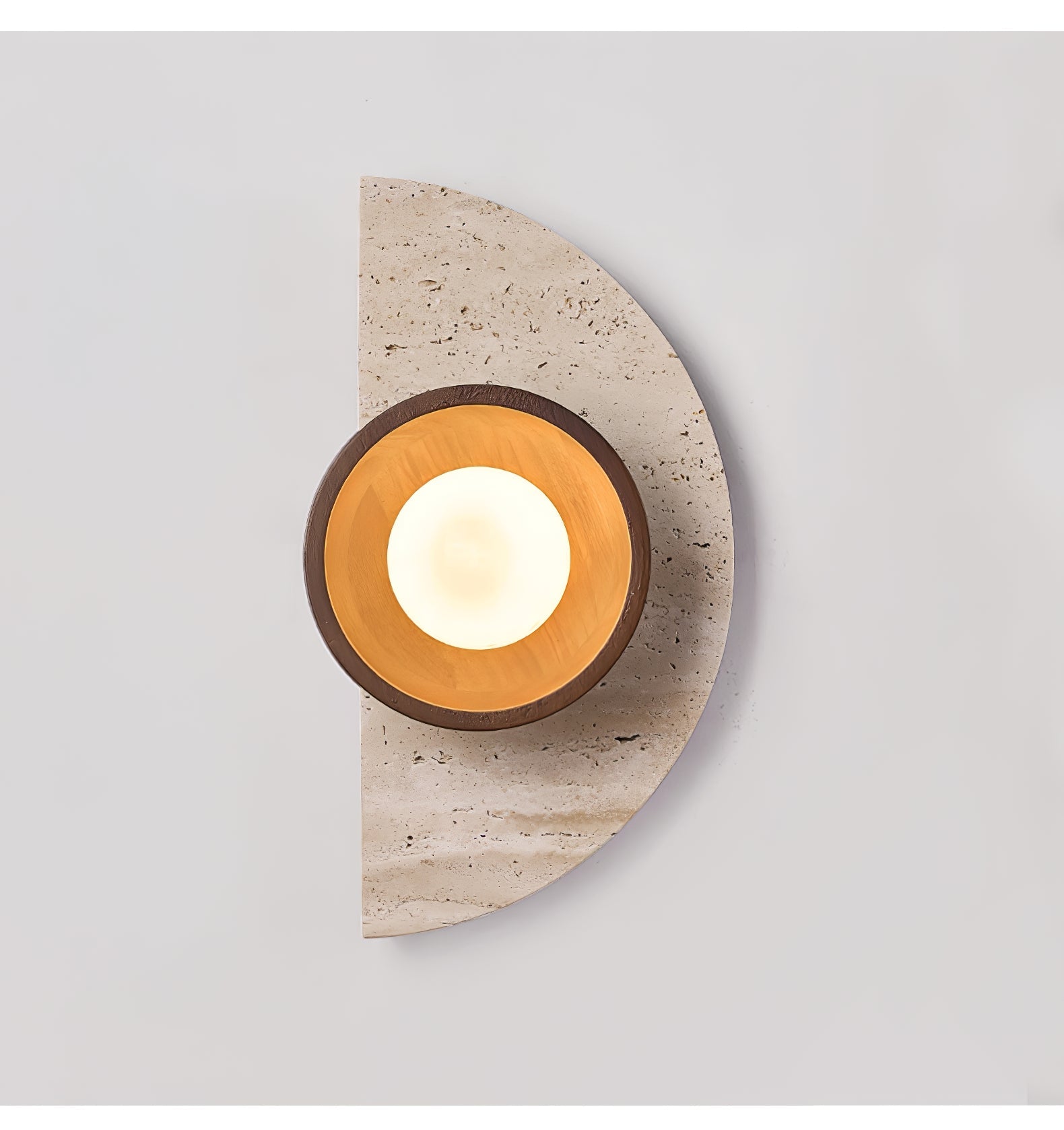 Mylaean Geometric Travertine Wall Light-Neutral Decor