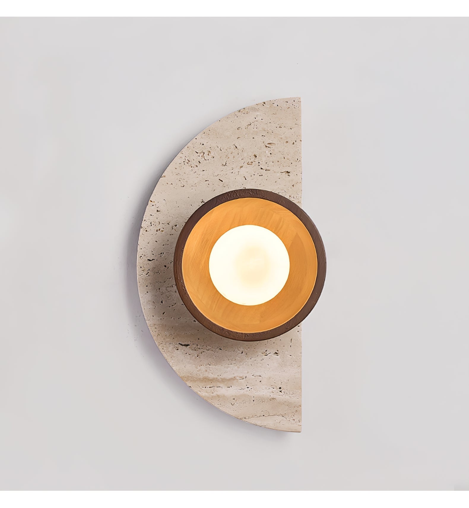 Mylaean Geometric Travertine Wall Light-Neutral Decor