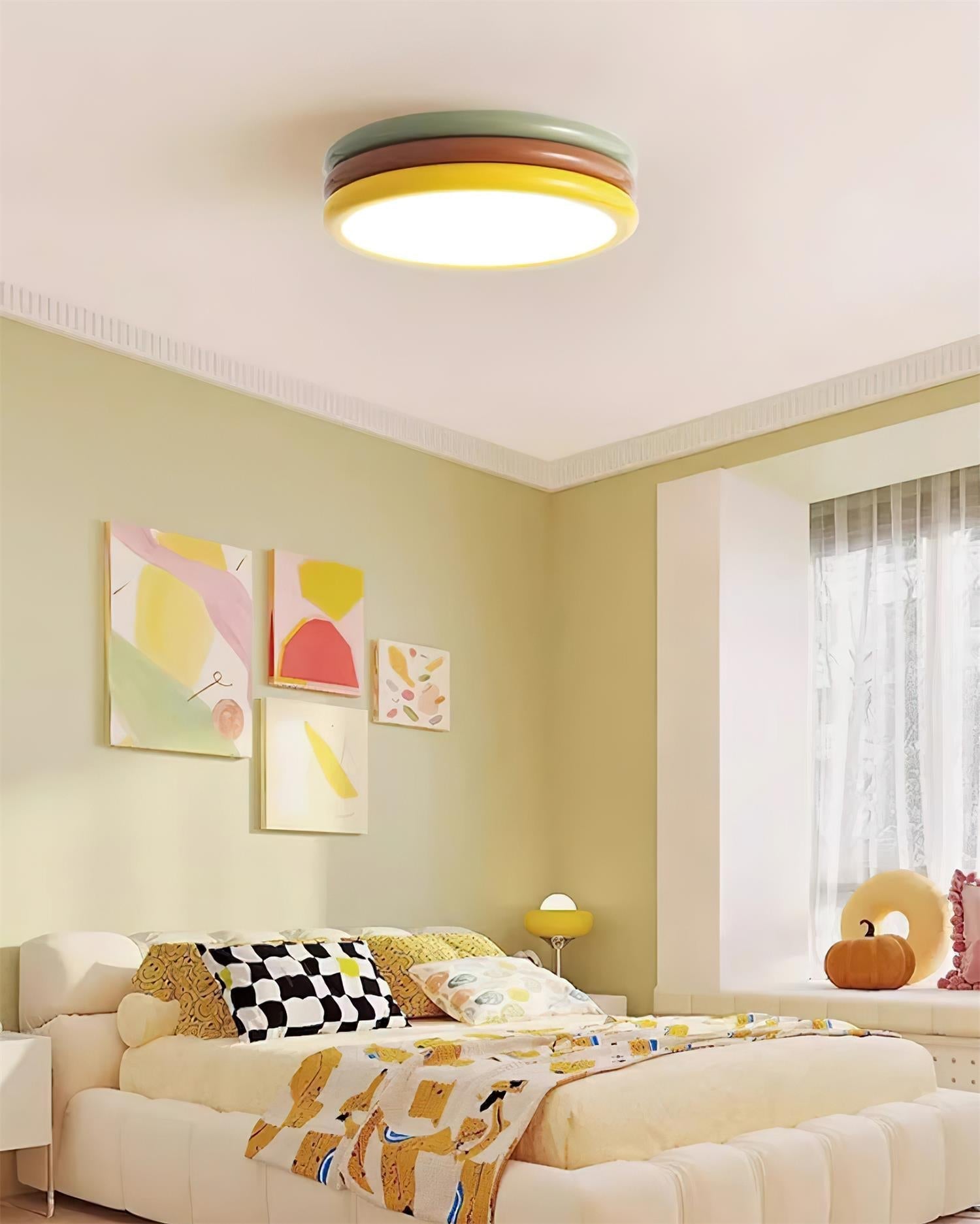 Dunoir Unique Art Color Stack Ceiling Lamp-Neutral Decor