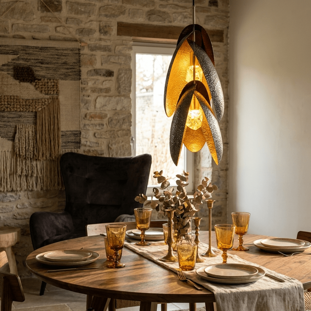 Hammered Pendant Lamp-Neutral Decor