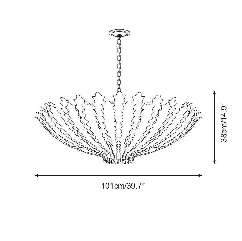 Geyon Golden Leaf Chandelier
