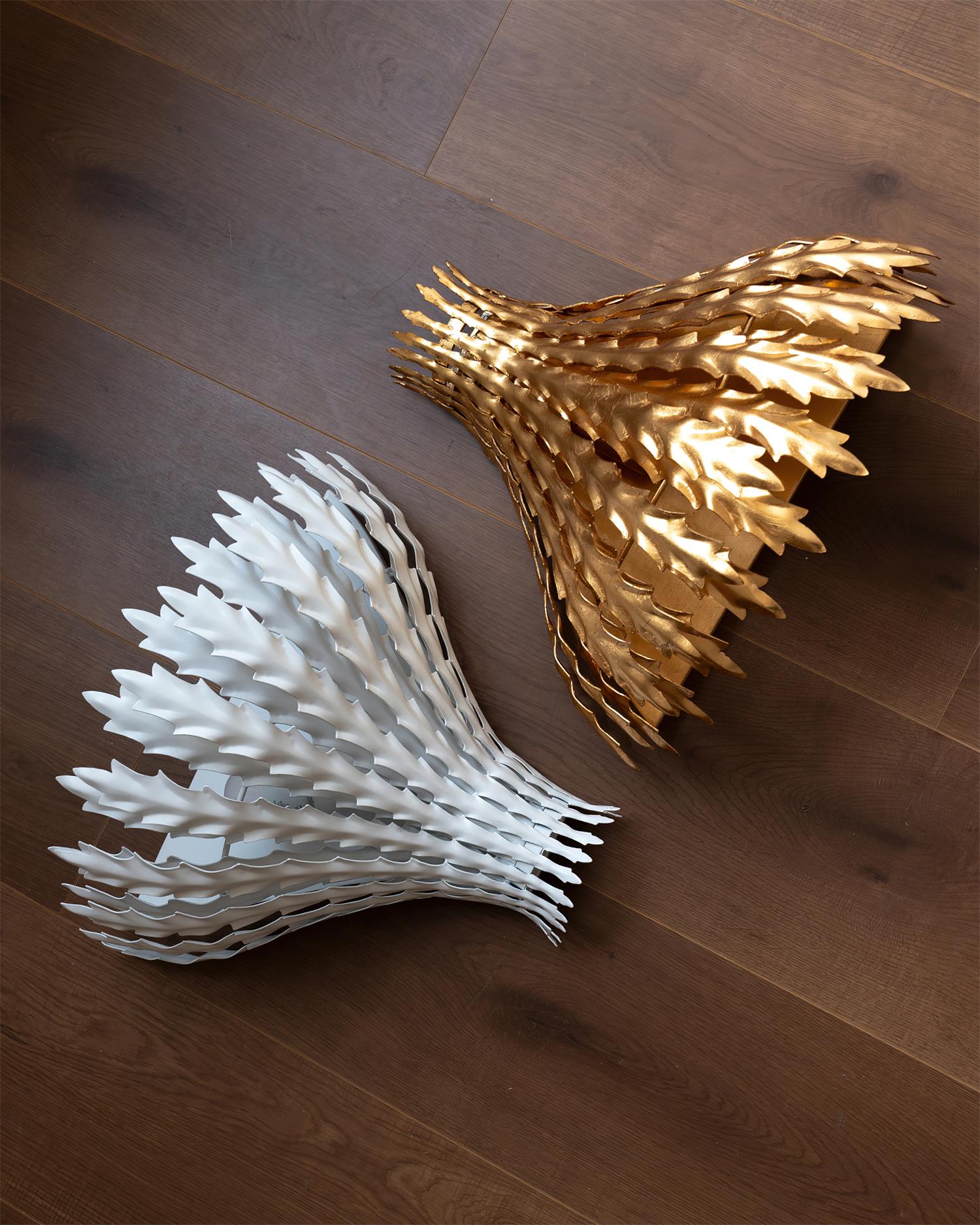 Hampton Wall Light Handmade Leaf Motif Elegant-Neutral Decor