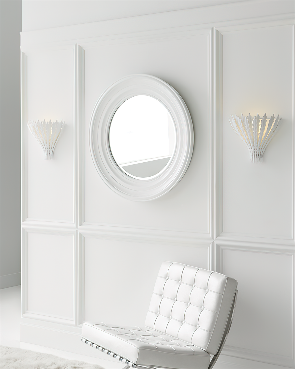 Hampton Wall Light Handmade Leaf Motif Elegant-Neutral Decor