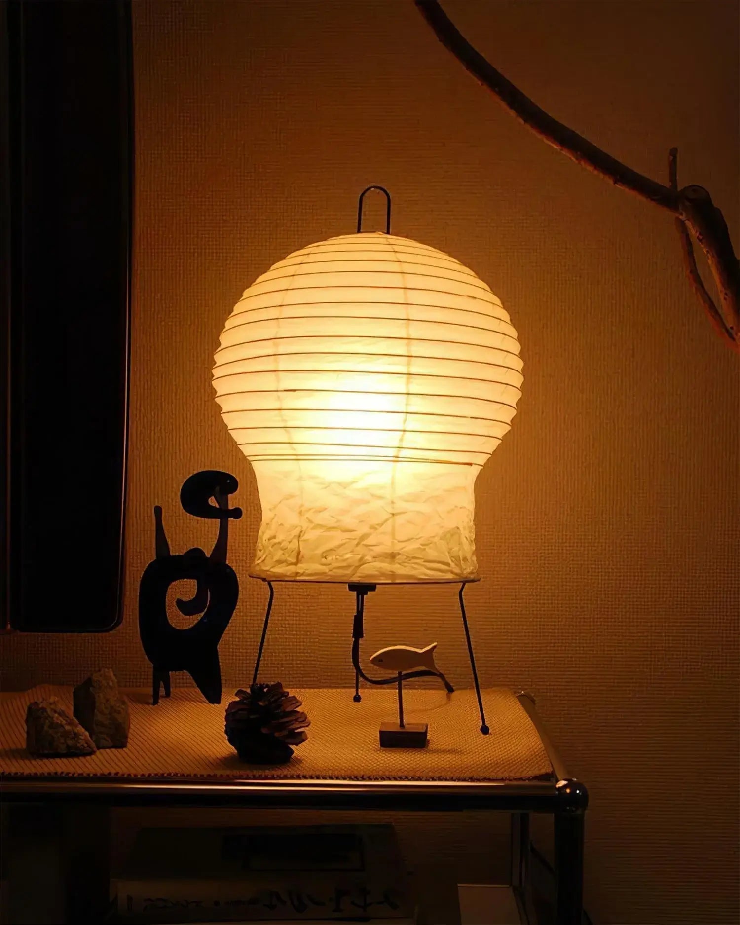Nras Paper Table Lamp-Neutral Decor