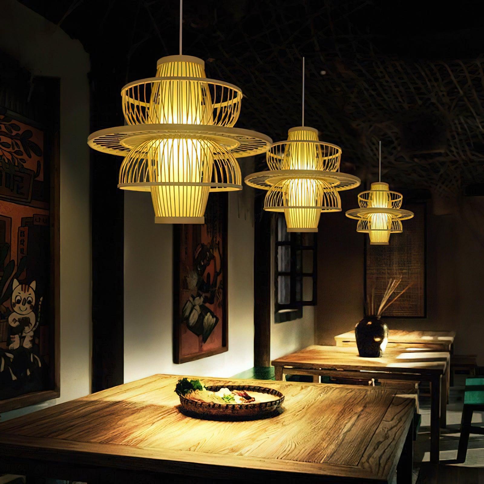 Gsplen Handmade Sigyn Bamboo Pendant Lamp-Neutral Decor