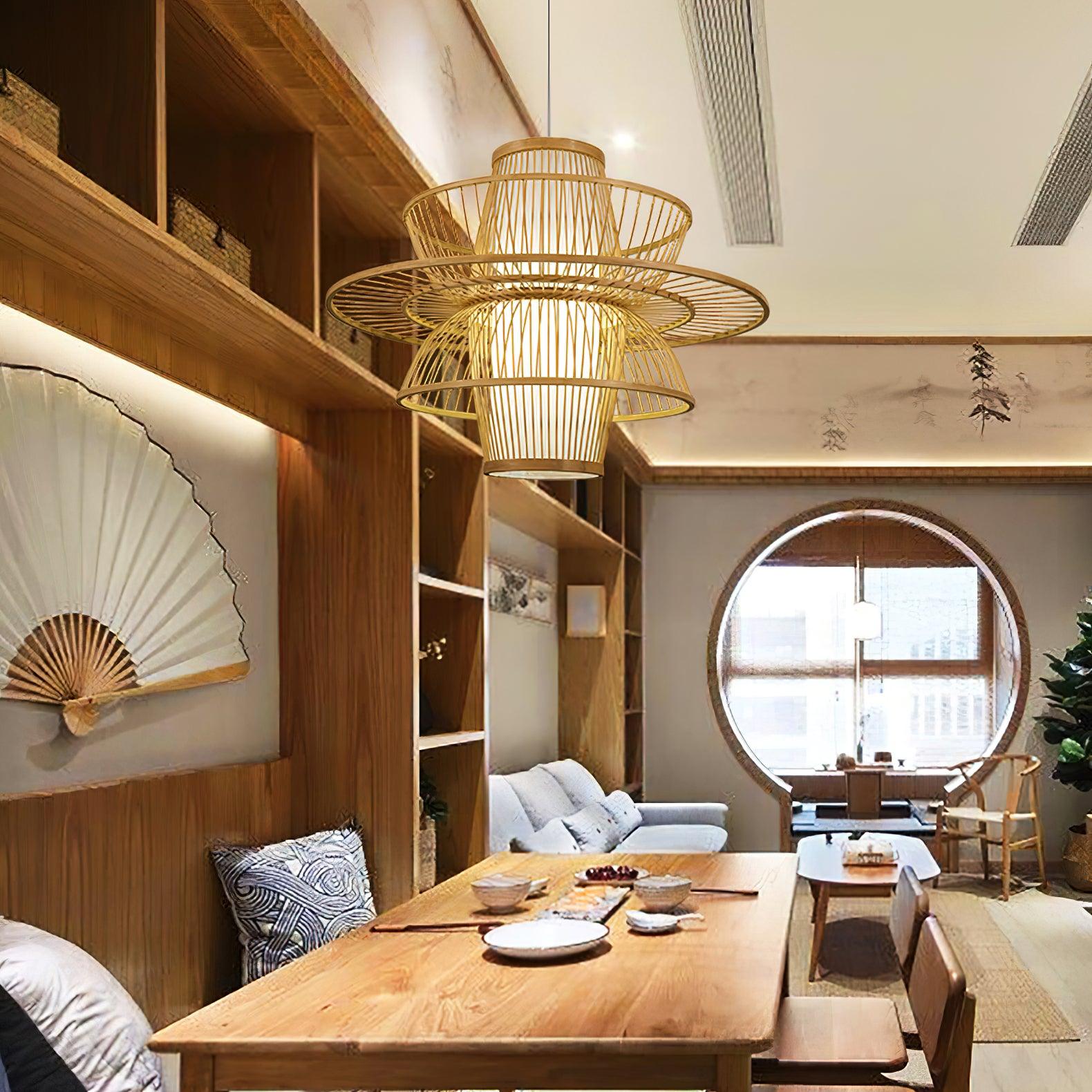 Gsplen Handmade Sigyn Bamboo Pendant Lamp-Neutral Decor