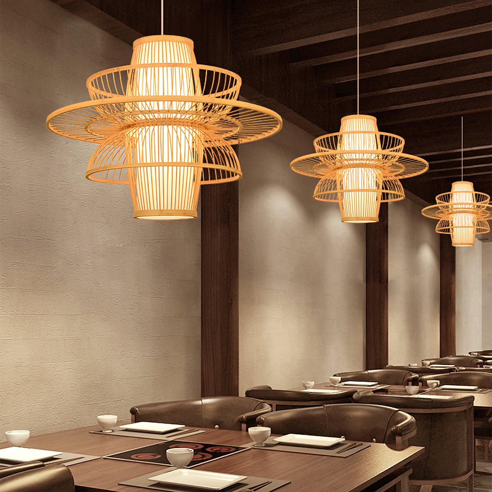 Gsplen Handmade Sigyn Bamboo Pendant Lamp-Neutral Decor