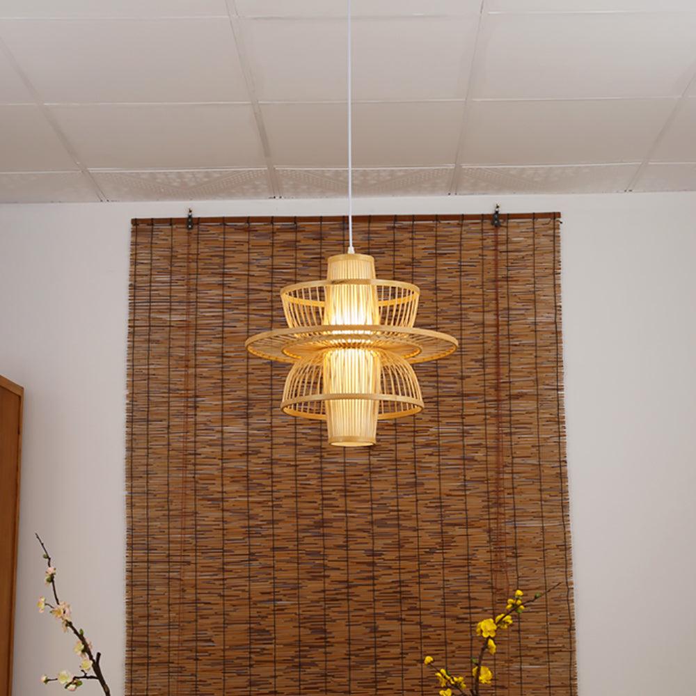 Gsplen Handmade Sigyn Bamboo Pendant Lamp-Neutral Decor
