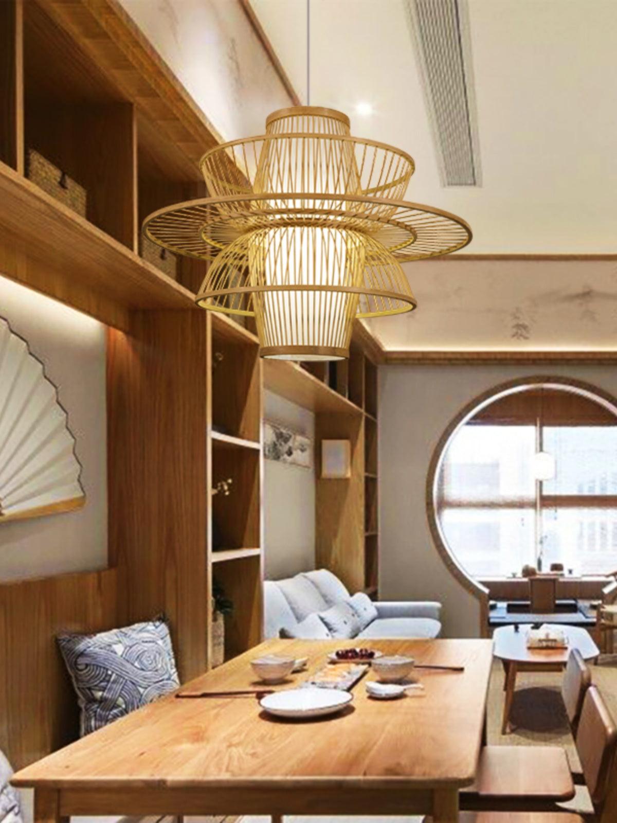 Gsplen Handmade Sigyn Bamboo Pendant Lamp-Neutral Decor