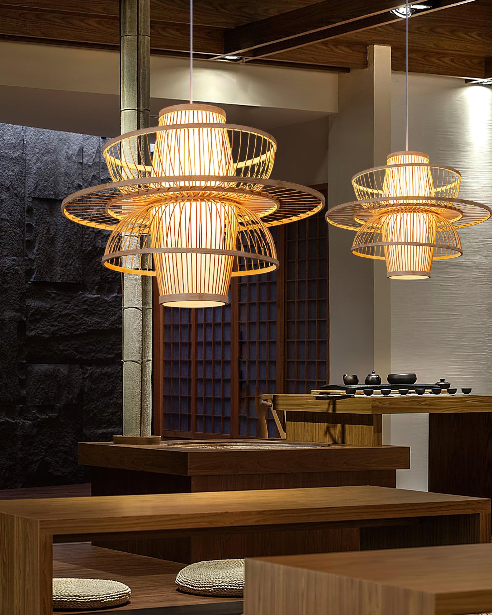 Gsplen Handmade Sigyn Bamboo Pendant Lamp-Neutral Decor