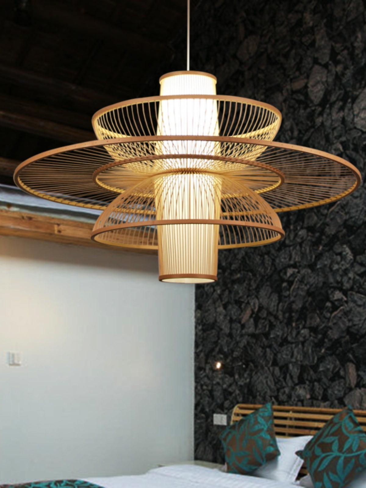 Gsplen Handmade Sigyn Bamboo Pendant Lamp-Neutral Decor