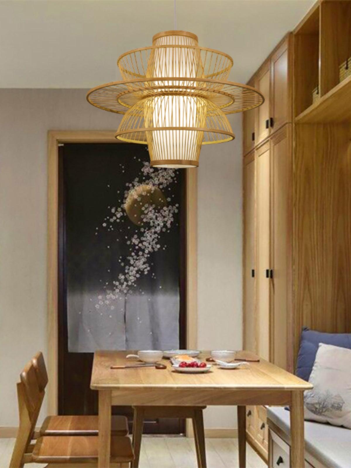 Gsplen Handmade Sigyn Bamboo Pendant Lamp-Neutral Decor