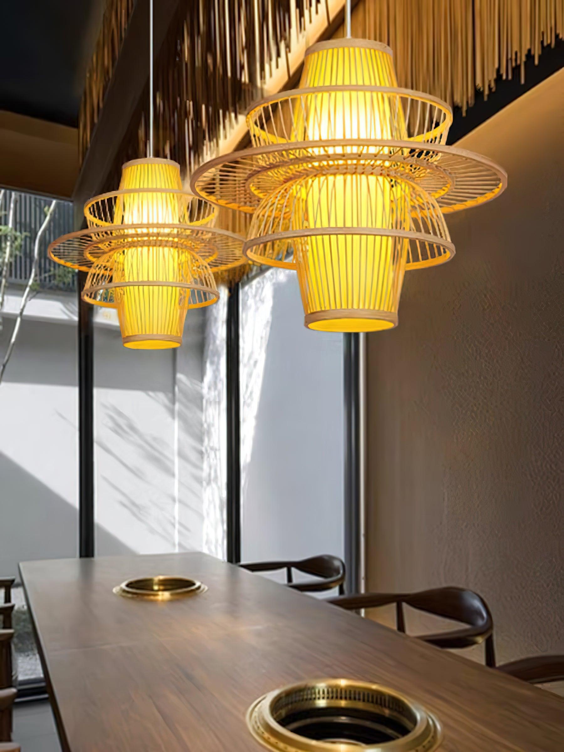 Gsplen Handmade Sigyn Bamboo Pendant Lamp-Neutral Decor
