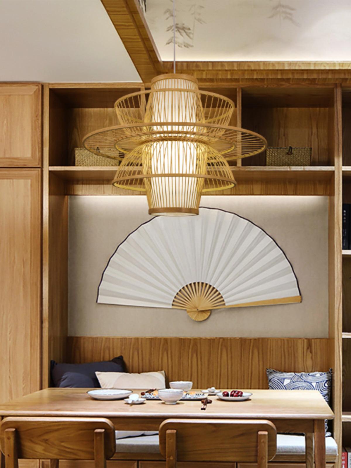 Gsplen Handmade Sigyn Bamboo Pendant Lamp-Neutral Decor