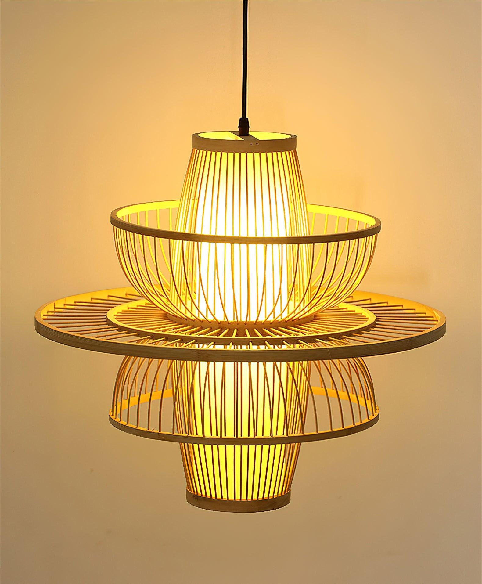 Gsplen Handmade Sigyn Bamboo Pendant Lamp-Neutral Decor