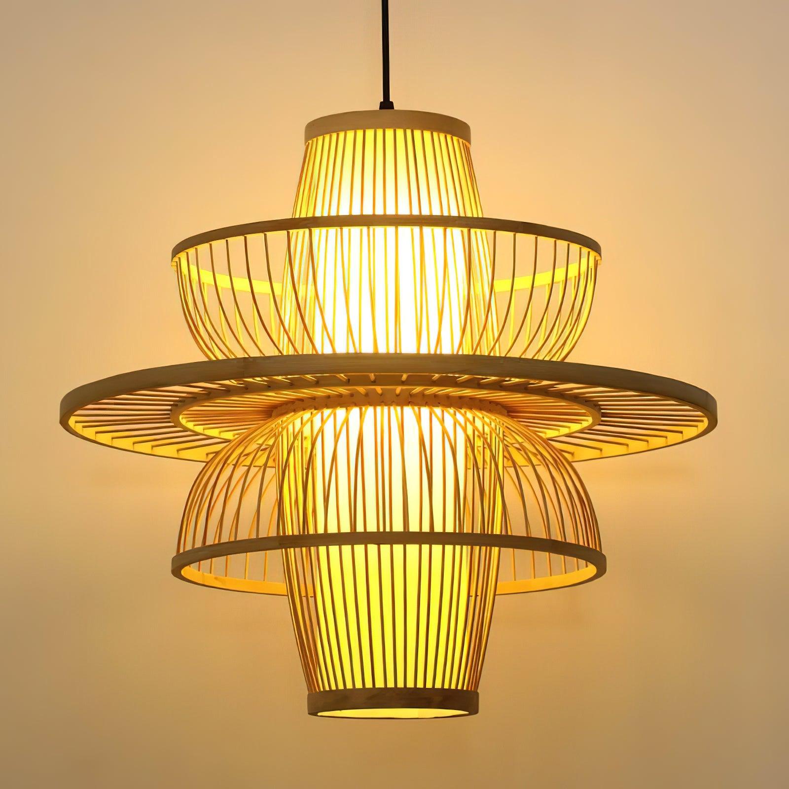 Gsplen Handmade Sigyn Bamboo Pendant Lamp-Neutral Decor