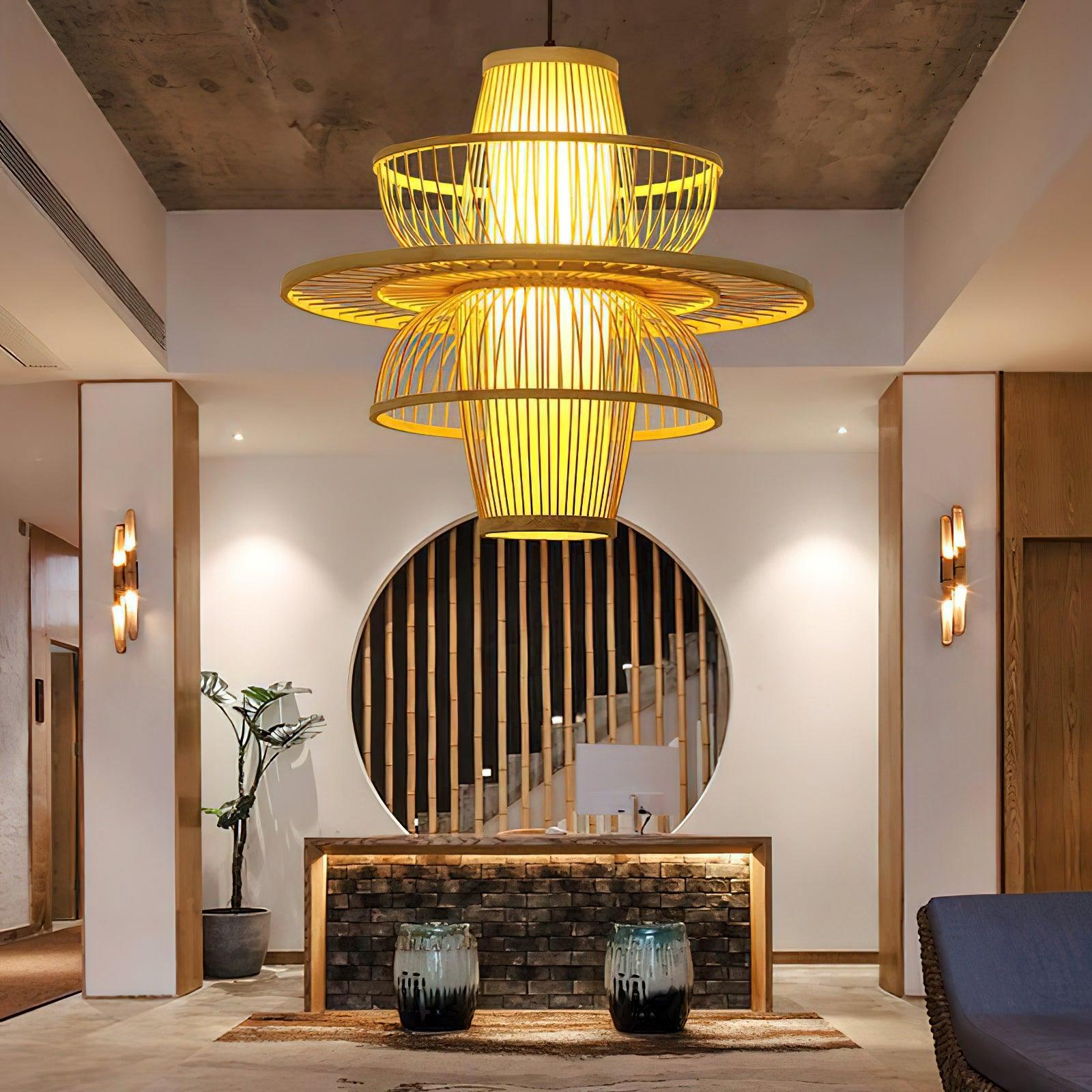 Gsplen Handmade Sigyn Bamboo Pendant Lamp-Neutral Decor