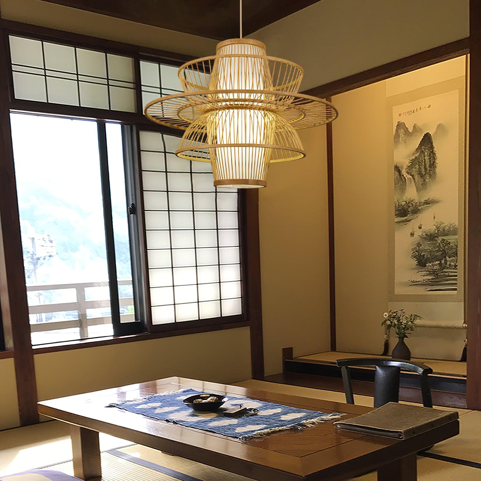 Gsplen Handmade Sigyn Bamboo Pendant Lamp-Neutral Decor