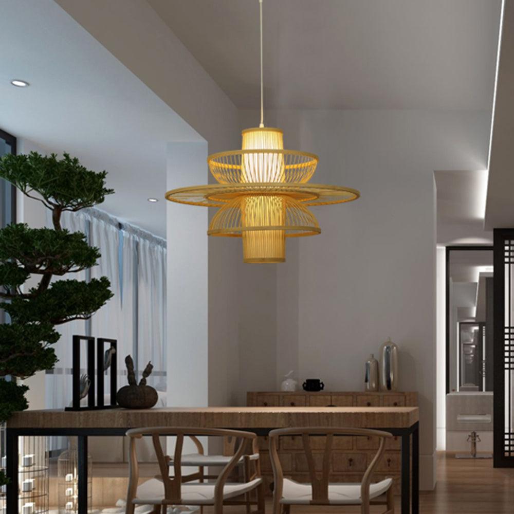 Gsplen Handmade Sigyn Bamboo Pendant Lamp-Neutral Decor