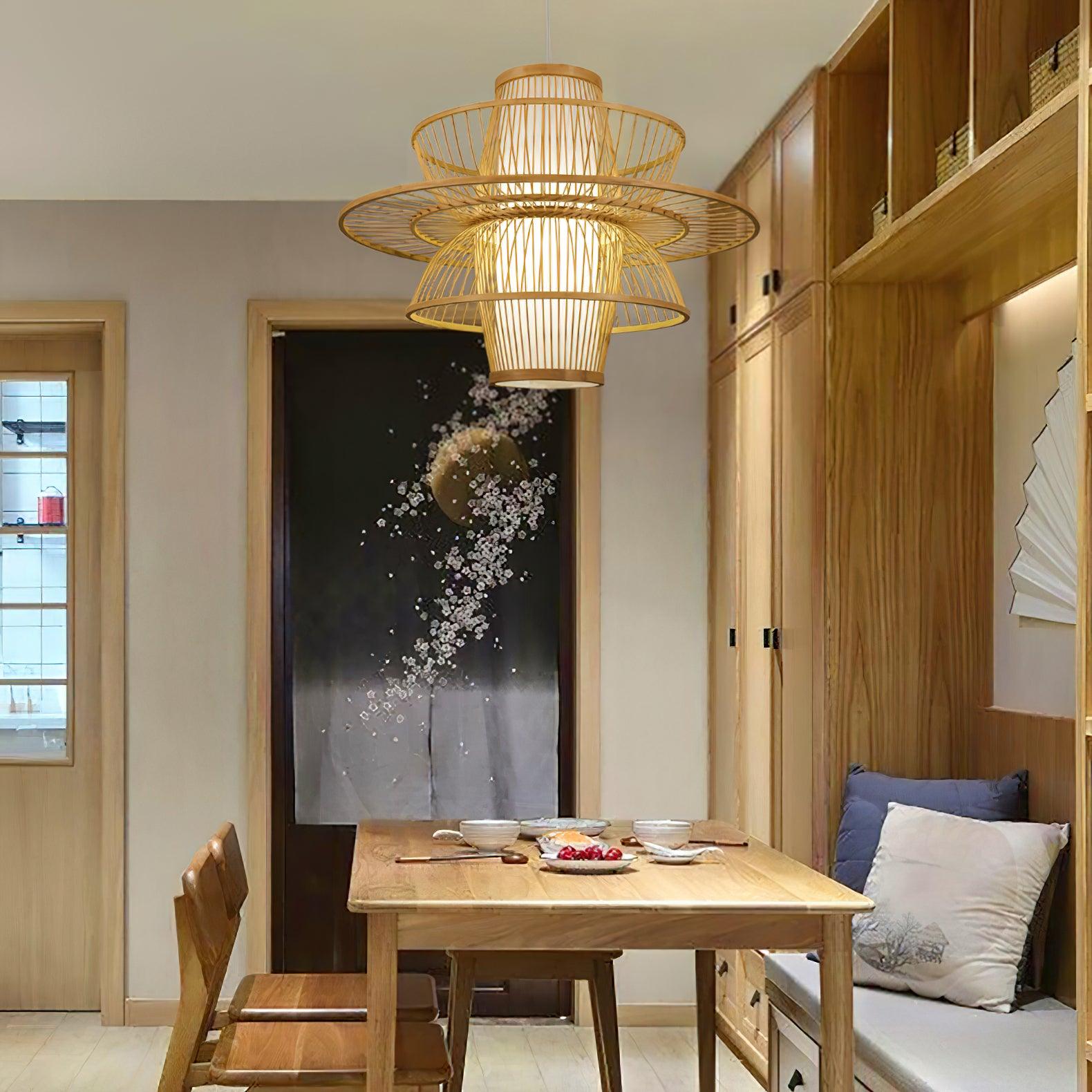 Gsplen Handmade Sigyn Bamboo Pendant Lamp-Neutral Decor