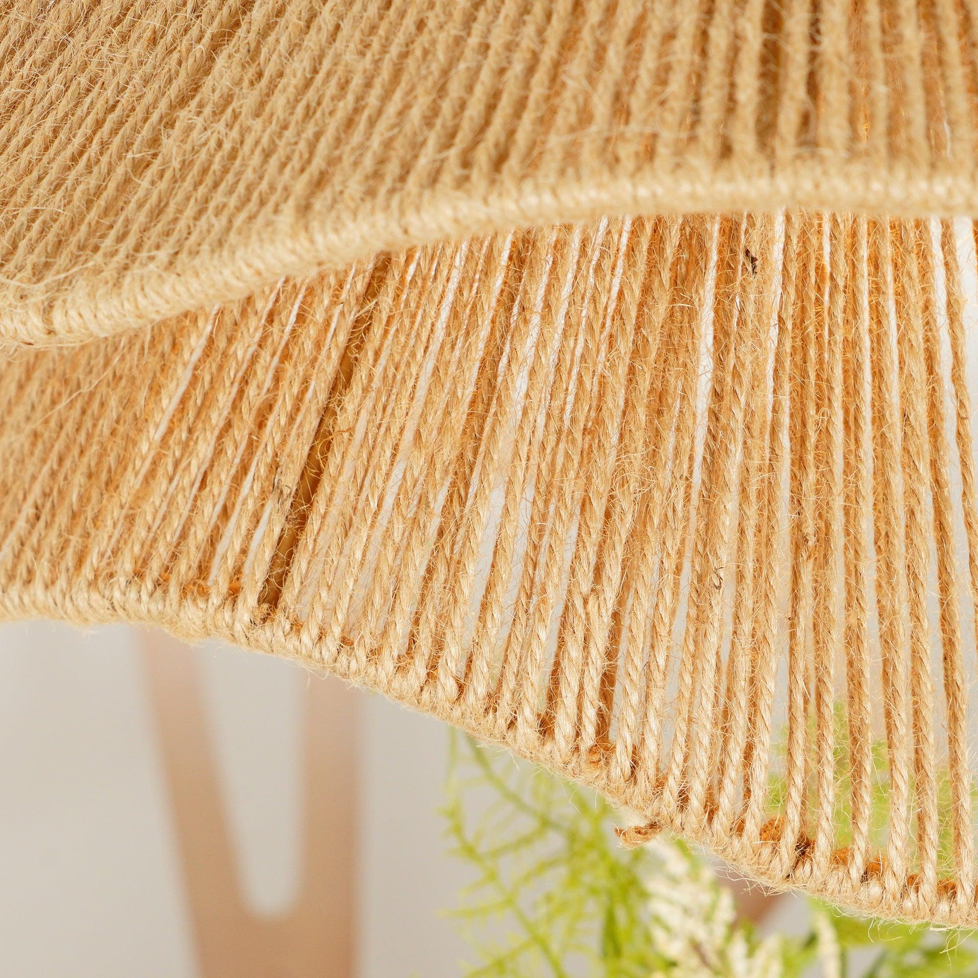 Lustra Pendant Lamp Handmade Straw Hat Double Layer-Neutral Decor