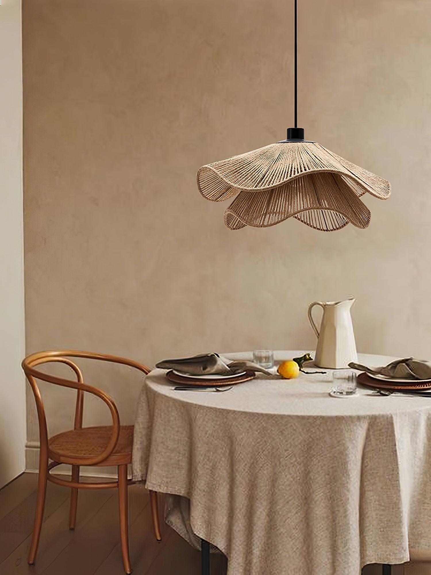 Lustra Pendant Lamp Handmade Straw Hat Double Layer-Neutral Decor