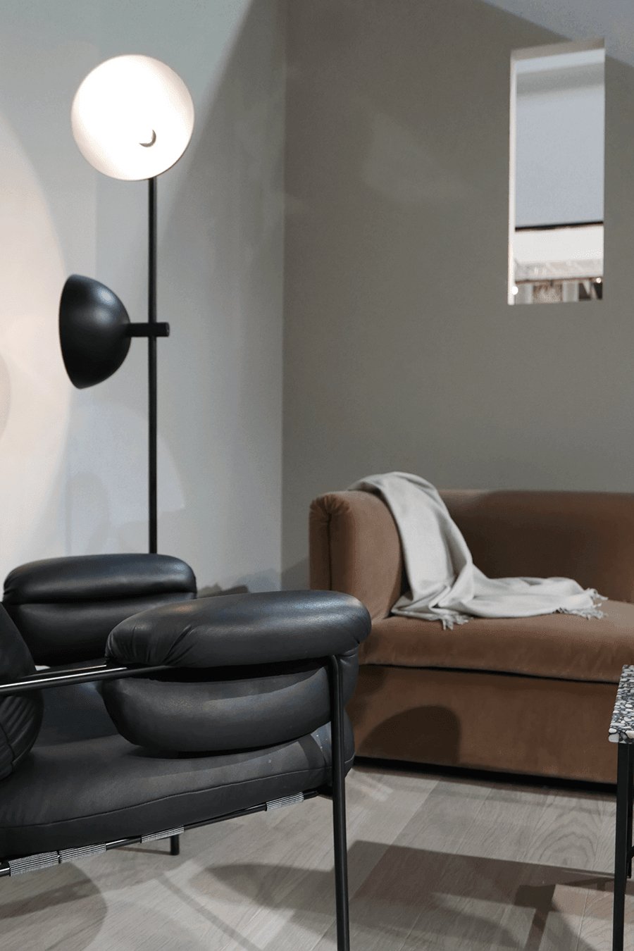 Lumase Glass Minimalist Floor Lamp-Neutral Decor